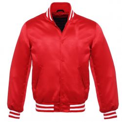 Varsity Satin jacket Red -White